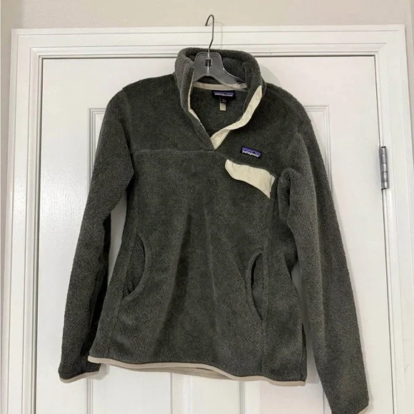 Patagonia Women's Re-Tool Snap-T Pullover Feather Grey Fleece Pullover Medium - Picture 2 of 4